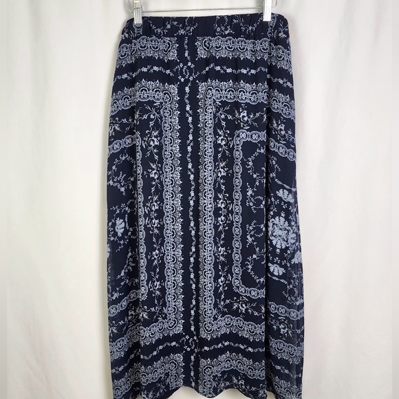 Women's CJ Banks Blue Lined Skirt Size 2X - Picture 1 of 4